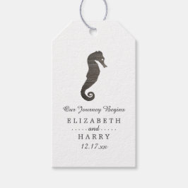 Clay Seahorse Beach Wedding Presentetikett