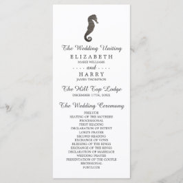 Clay Seahorse Beach Wedding Program