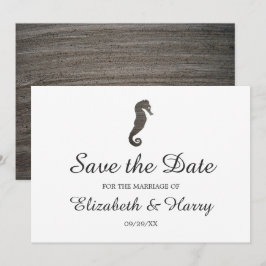 Clay Seahorse Beach Wedding Spara Datumet