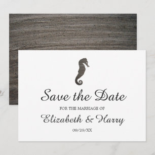Clay Seahorse Beach Wedding Spara Datumet