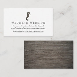 Clay Seahorse Beach Wedding Webbplats Tilläggskort