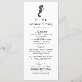 Clay Seahorse Beach WedMenu Meny