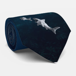 Clay Shark after Fish Deep Blue Vatten Necktie Slips