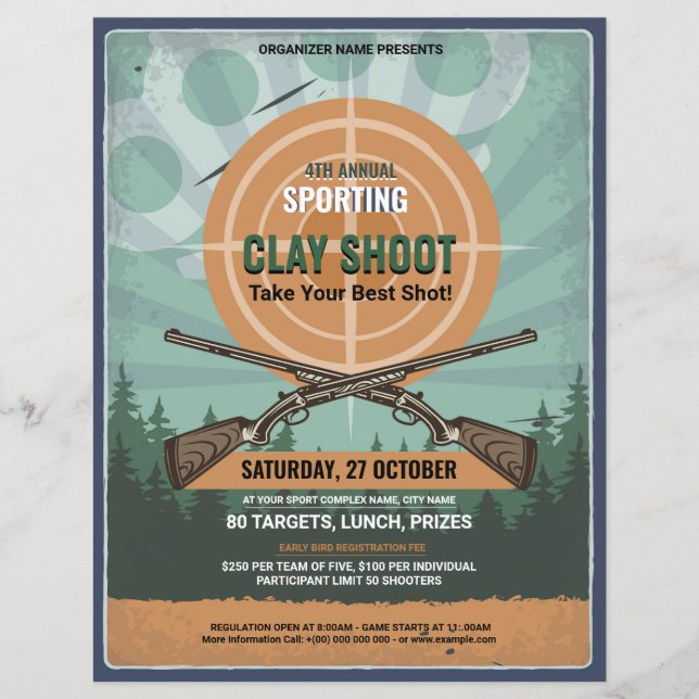 Clay Shoot Completition Flyer (Framsida)