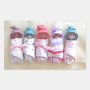 Clay Spädbarn, Elf Hats, Spipande, Sömvad, Cute Rektangulärt Klistermärke
