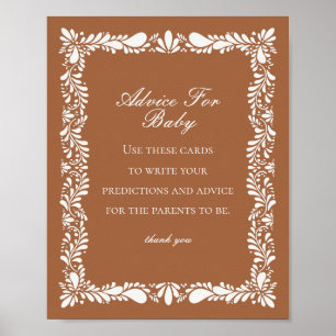 Clay Talavera Tile Advice for Baby Shower Game Poster
