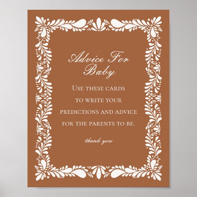 Clay Talavera Tile Advice for Baby Shower Game Poster (Framsidan)