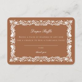 Clay Talavera Tile Diaper Raffle-inbjudan infognin Tilläggskort