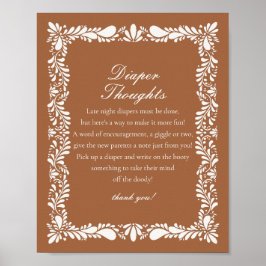 Clay Talavera Tile Diaper Thoughts Baby Shower Poster