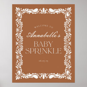 Clay Talavera Tile Fiesta Baby Sprinkle Välkommen Poster