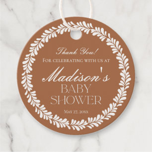 Clay Talavera Tile Spain Fiesta Baby Shower Gåvor Etiketter