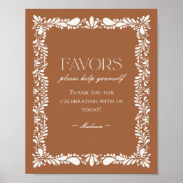 Clay Talavera Tile Spain Fiesta Favors Sign Poster