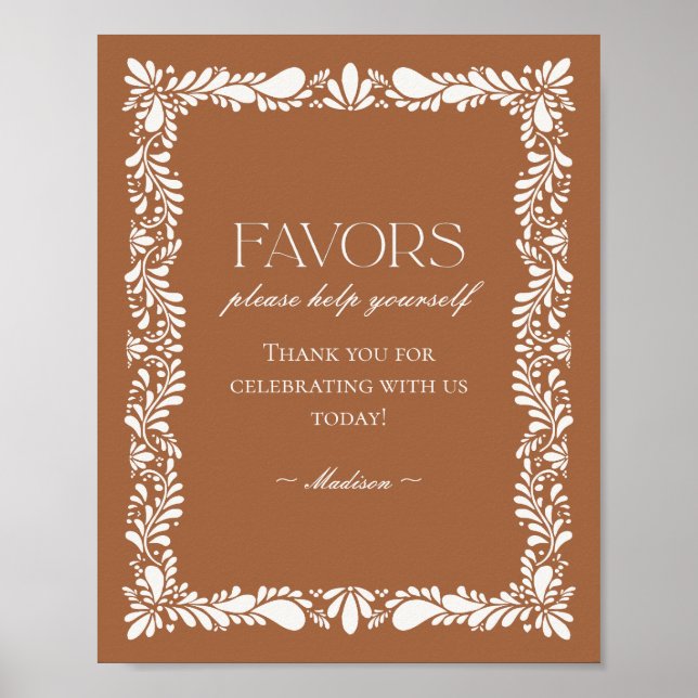 Clay Talavera Tile Spain Fiesta Favors Sign Poster (Framsidan)