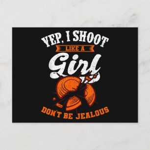 Clay Target Shooting Japp, jag skjuter som en tjej Helg Vykort