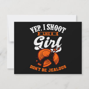 Clay Target Shooting Japp, jag skjuter som en tjej Julkort