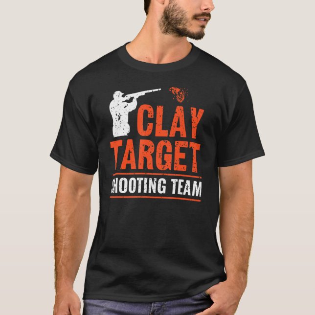 Clay Target Shooting Team Clay Target Shooting Spo T Shirt (Framsida)
