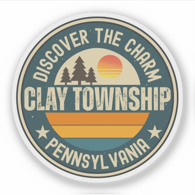 Clay township, Pennsylvania Klistermärken (Framsida)