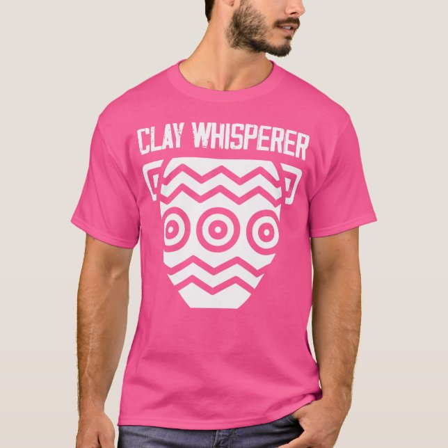Clay Whisperer Funny Ceramics T Shirt (Framsida)