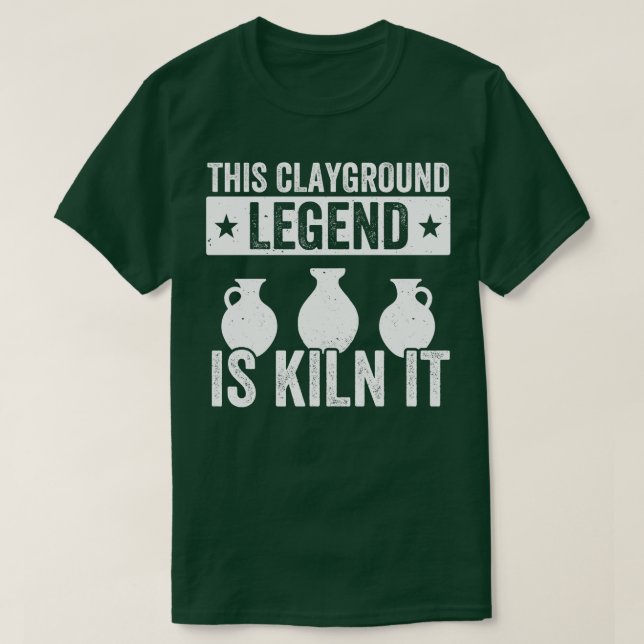 ClaygroundFunny Pottery Potter Clay T Shirt (Design framsida)