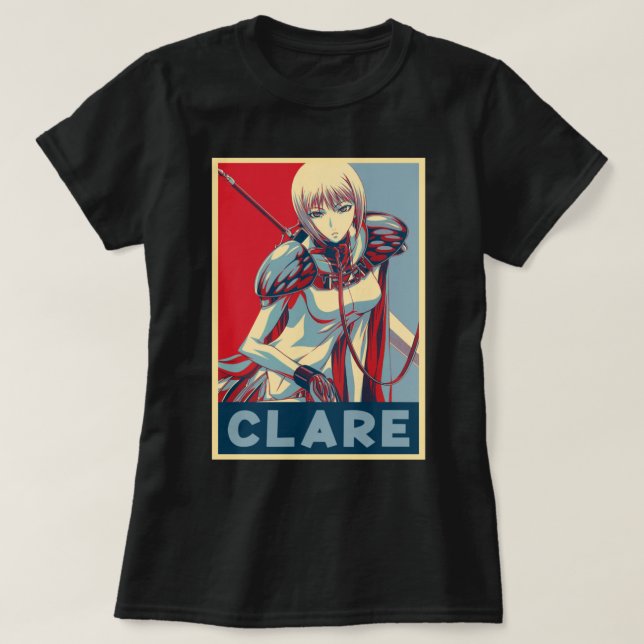 Claymore Anime Character CLARE Art Classic T Shirt (Design framsida)