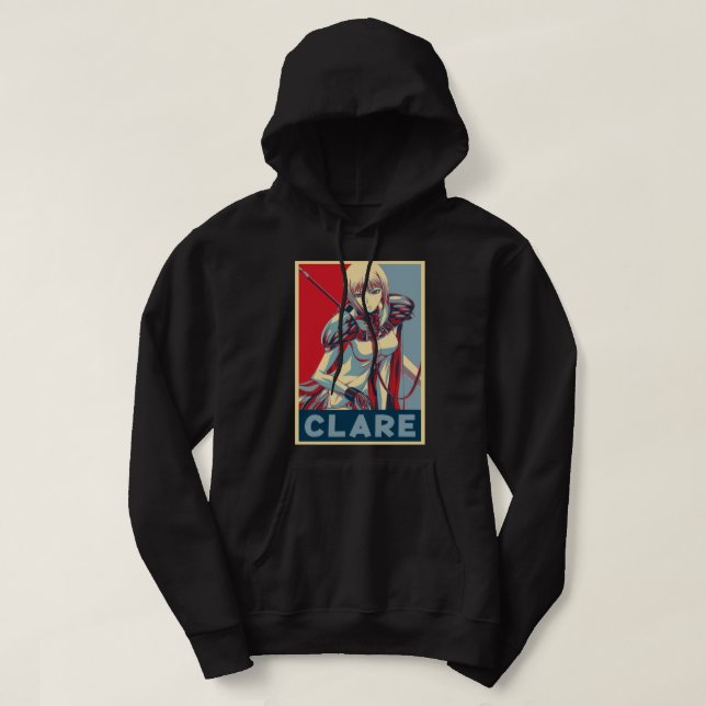 Claymore Anime Character CLARE Art Classic T Shirt Hoodie (Design framsida)