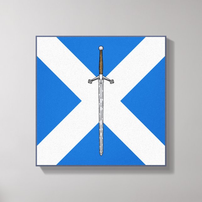 Claymore och Saltire Canvastryck (Framsida)