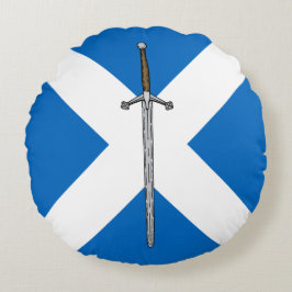Claymore och Saltire Rund Kudde