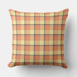 Claystone och Morning Mist Plaid Kudde