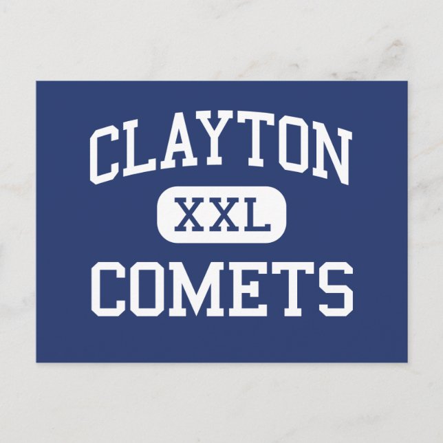 Clayton - Comets - High - Clayton North Carolina Vykort (Framsida)