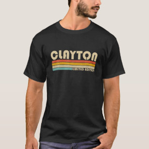 CLAYTON Gift Namn Personlig Funny Retro Vintage T Shirt
