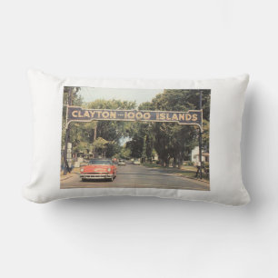 Clayton Thousand Islands NY, 1959 Vintage Stil Lumbarkudde