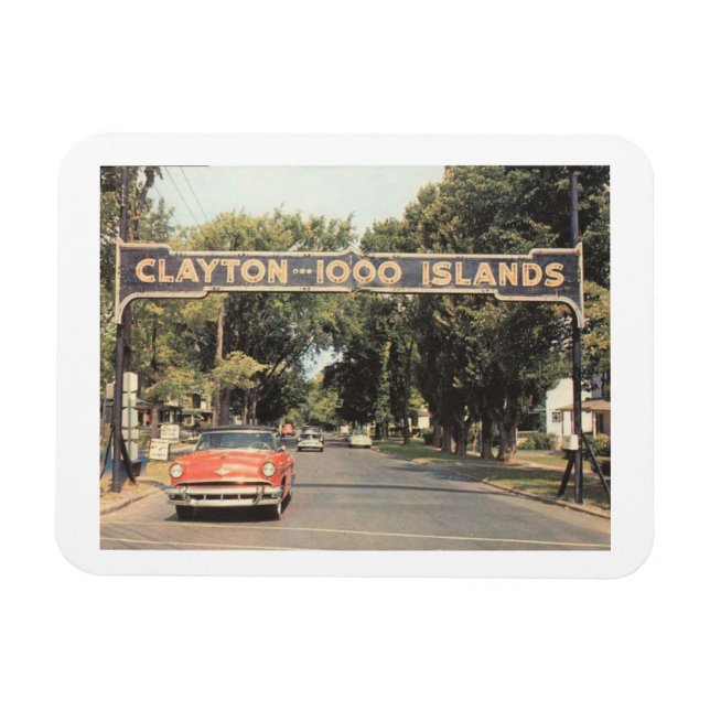Clayton Thousand Islands NY, 1959 Vintage Stil Magnet (Horisontell)