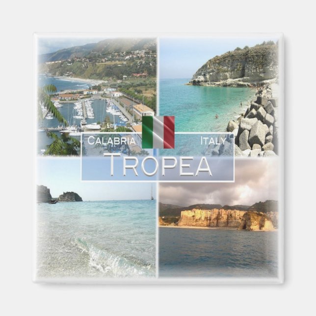 CLB014 TROPEA - Calabria - Italien - Fridge Magnet (Framsidan)