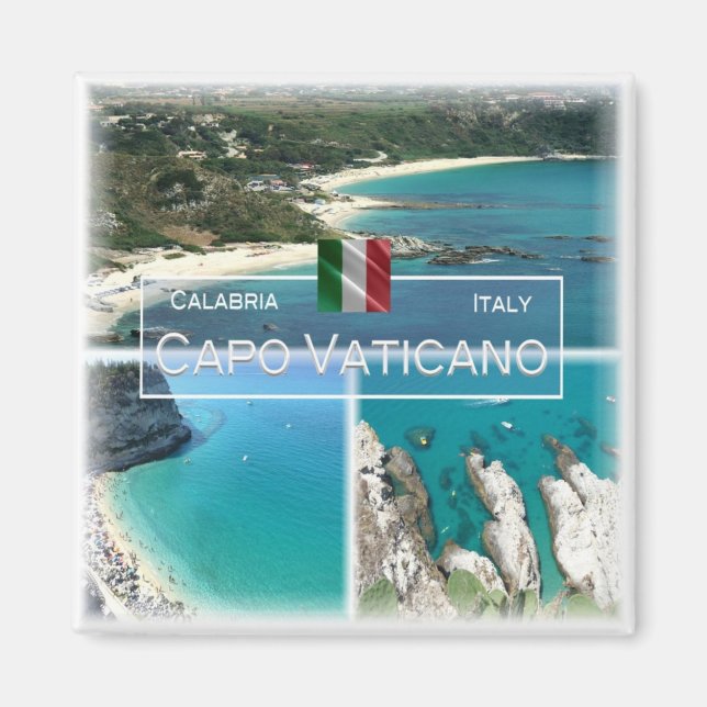CLB016 CAPO VATICANO, Calabria, Italien, Fridge Magnet (Framsidan)