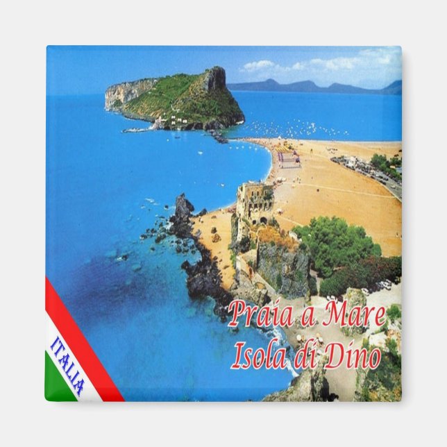 CLB024 PRAIA A MARE, Dino Island, Italien, Fridge Magnet (Framsidan)