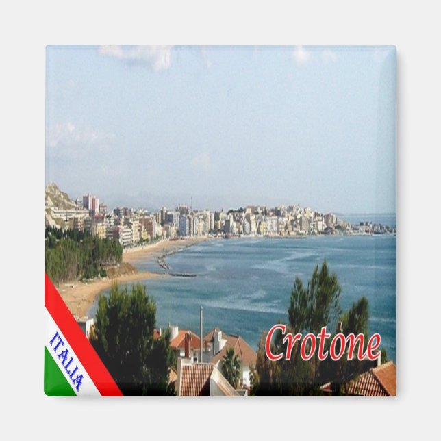 CLB026 CROTONE - Calabria - Italien - Fridge Magnet (Framsidan)