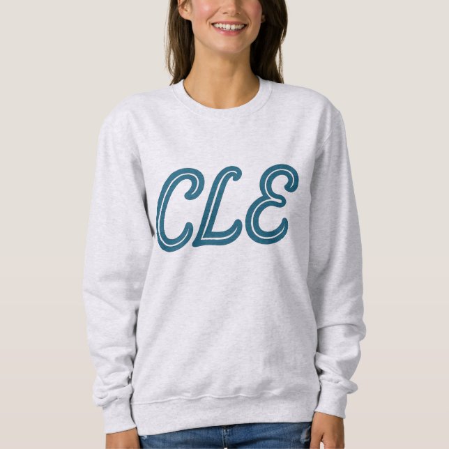 CLE Cleveland Airport Code - Retro Stil Travel & & T Shirt (Framsida)