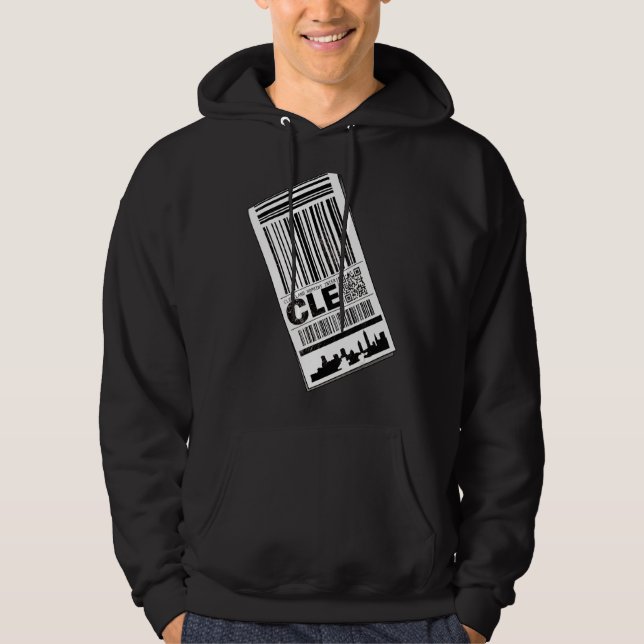 CLE Luggage Tag Hoodie (Framsida)