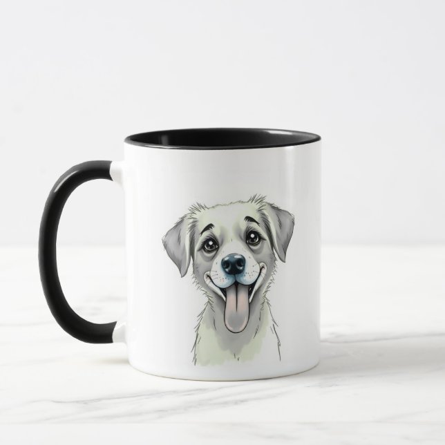 Clean Aesthetic Pet Name & Photo Mug Mugg (Vänster)