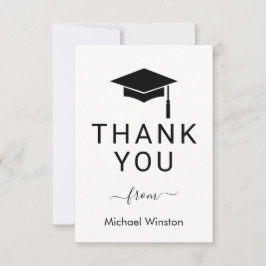 Clean and Chic Graduation Thank You Card Tack Kort