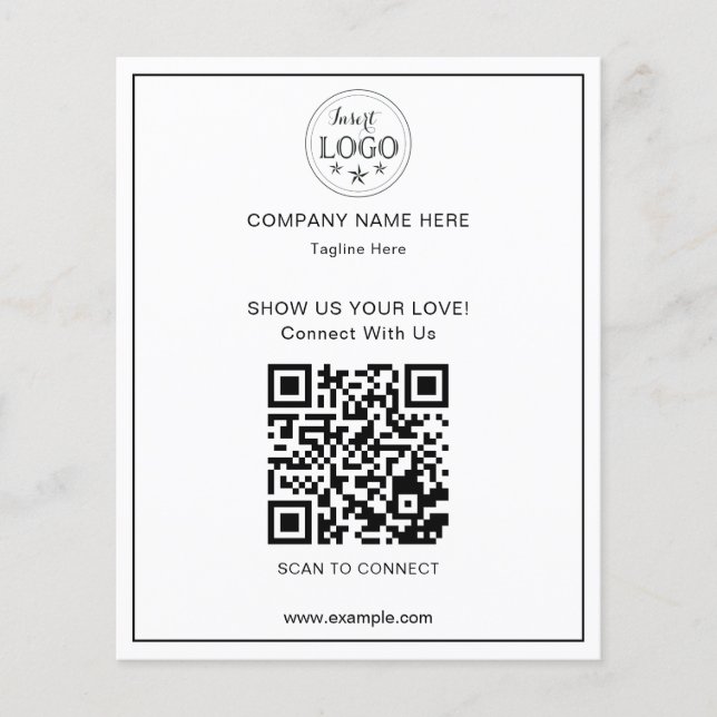 Clean and Simple QR Code Business Flyer for Client (Framsidan)