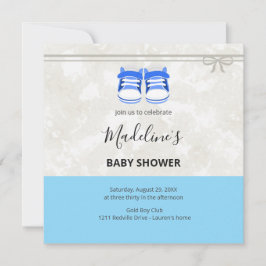 Clean Baby Shower Invitation – Customizable  Spara Datumet