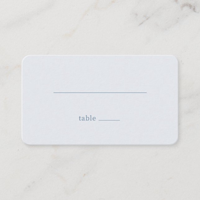 Clean Blue Table Template Placeringskort (Framsida)