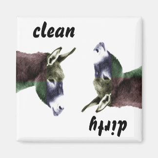 Clean Burro eller Dirty Donkey Dishwasher Magnet