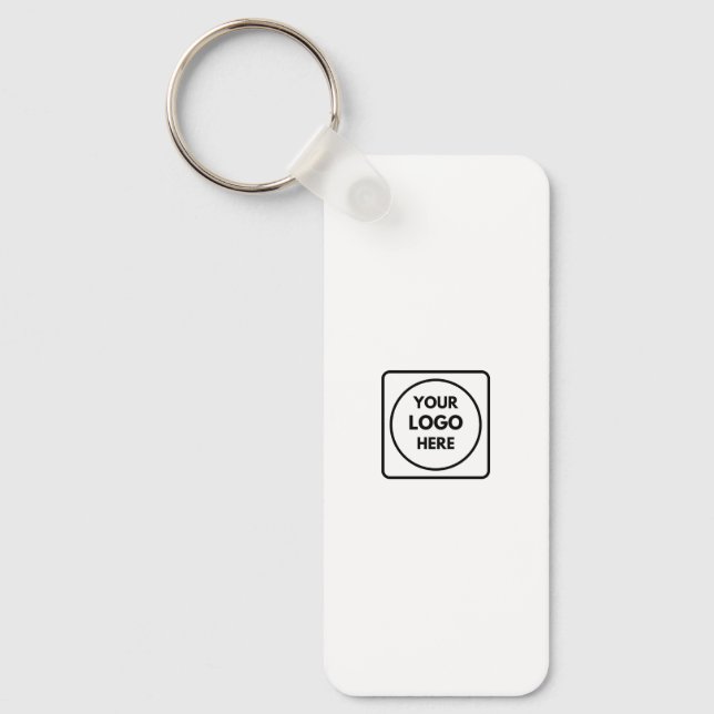 Clean Business Logo QR Code Horizontal Keychains Nyckelring (Framsida)