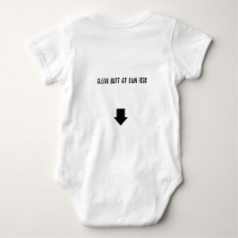 clean butt at own risk one piece  t shirt