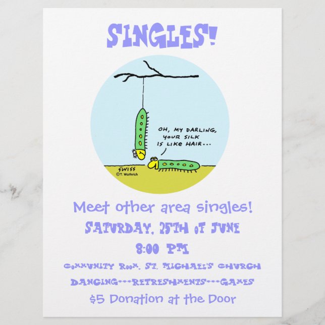 Clean Christian Singles Party Flyer (Framsidan)