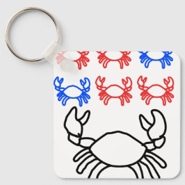Clean Crab Zodiac Keychain – Sleek Cancer Symbol Nyckelring