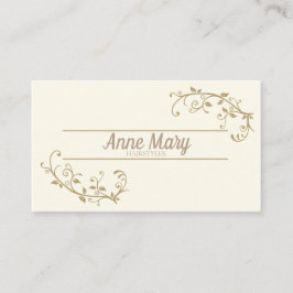 Clean Cream Color Business Card Visitkort
