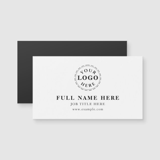 Clean Design Magnetic Business Card (Fram/baksida)